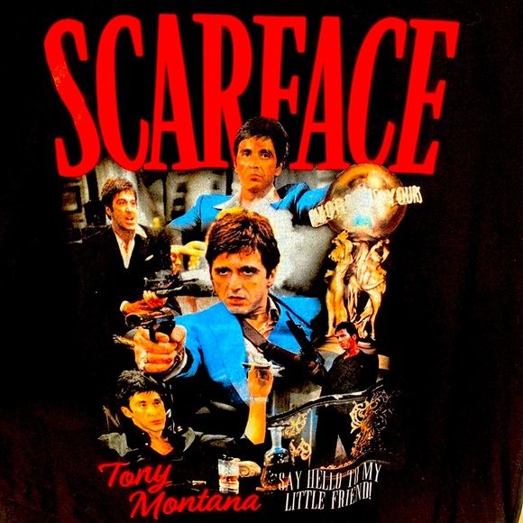 Scarface Movie Tony Mantana Graphic T-Shirt - Size Medium - NWT - Picture 2 of 3